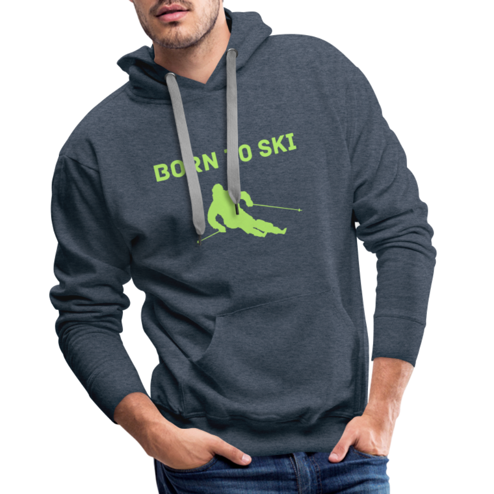 Born to Ski Hoodie - Jeansblau