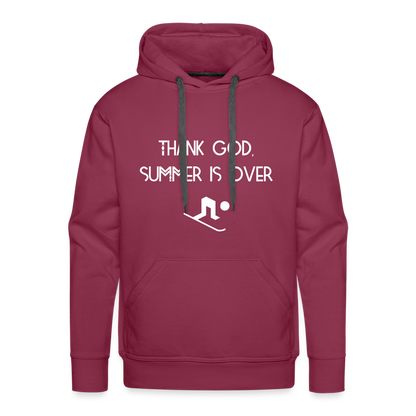 Thank God, summer is over Hoodie - bordeaux