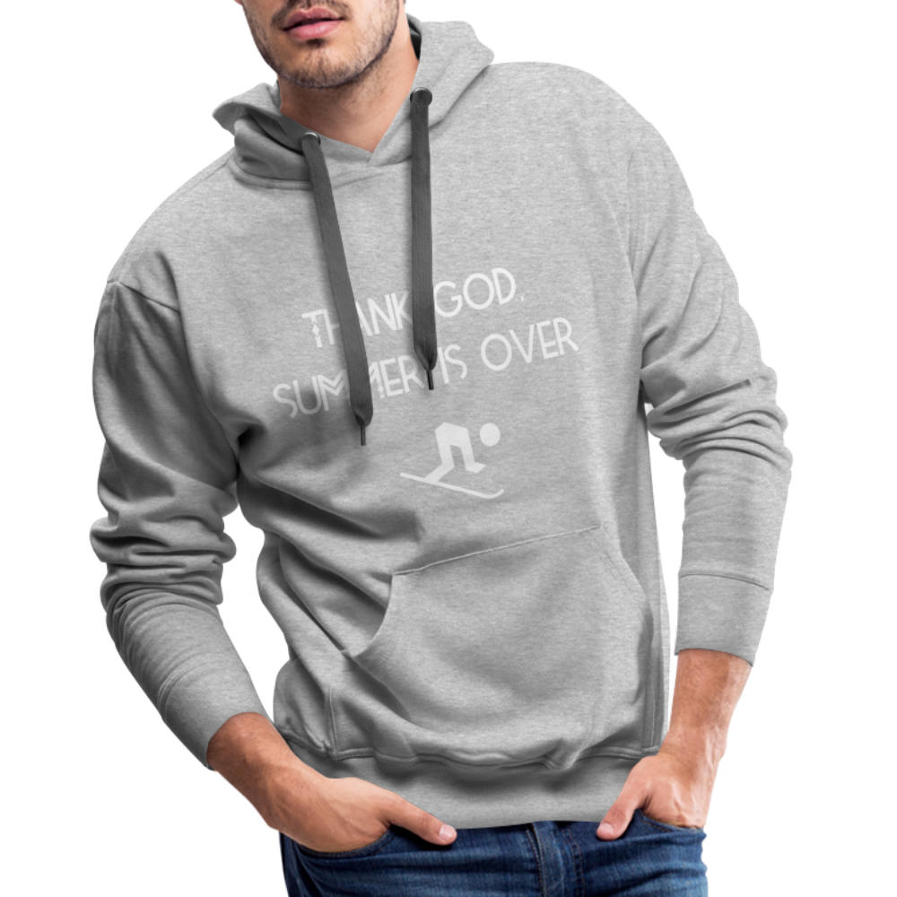 Thank God, summer is over Hoodie - heather grey