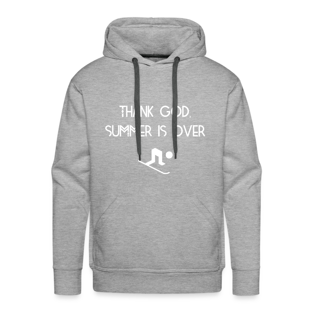 Thank God, summer is over Hoodie - heather grey