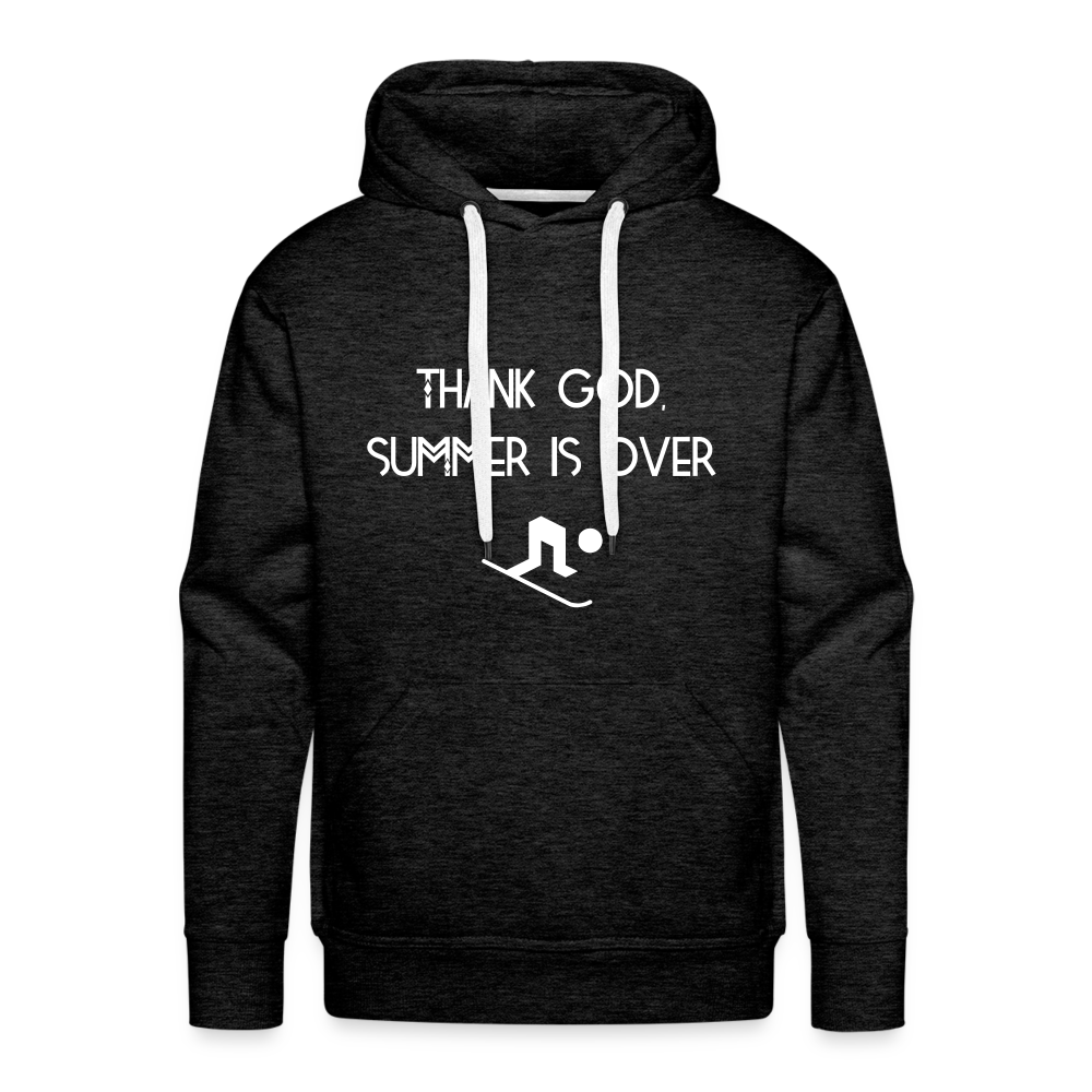 Thank God, summer is over Hoodie - charcoal grey