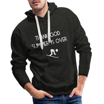 Thank God, summer is over Hoodie - charcoal grey