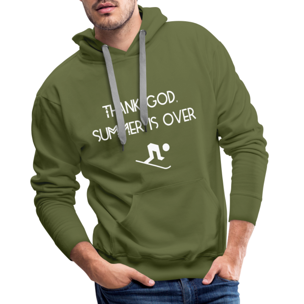 Thank God, summer is over Hoodie - olive green