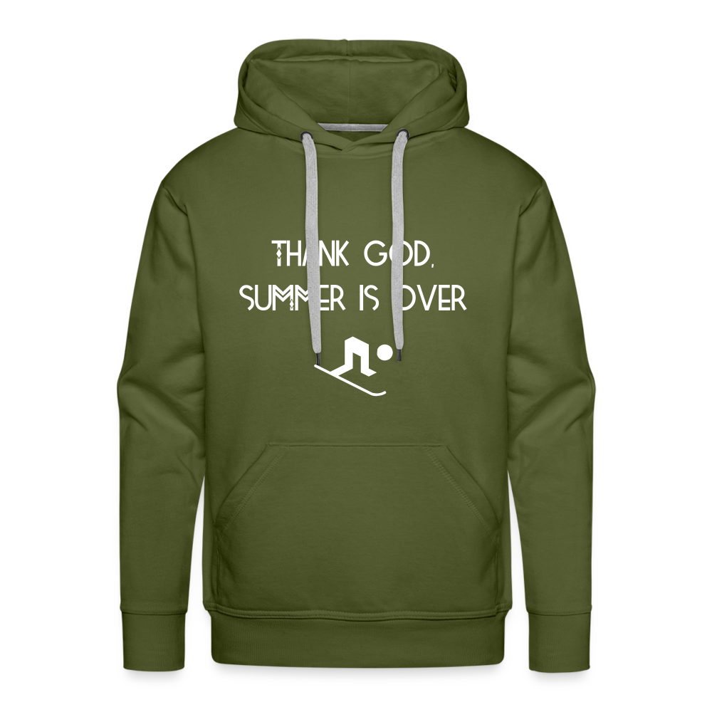 Thank God, summer is over Hoodie - olive green