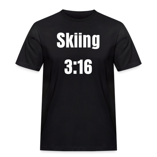 Skiing 3:16 T-Shirt - black