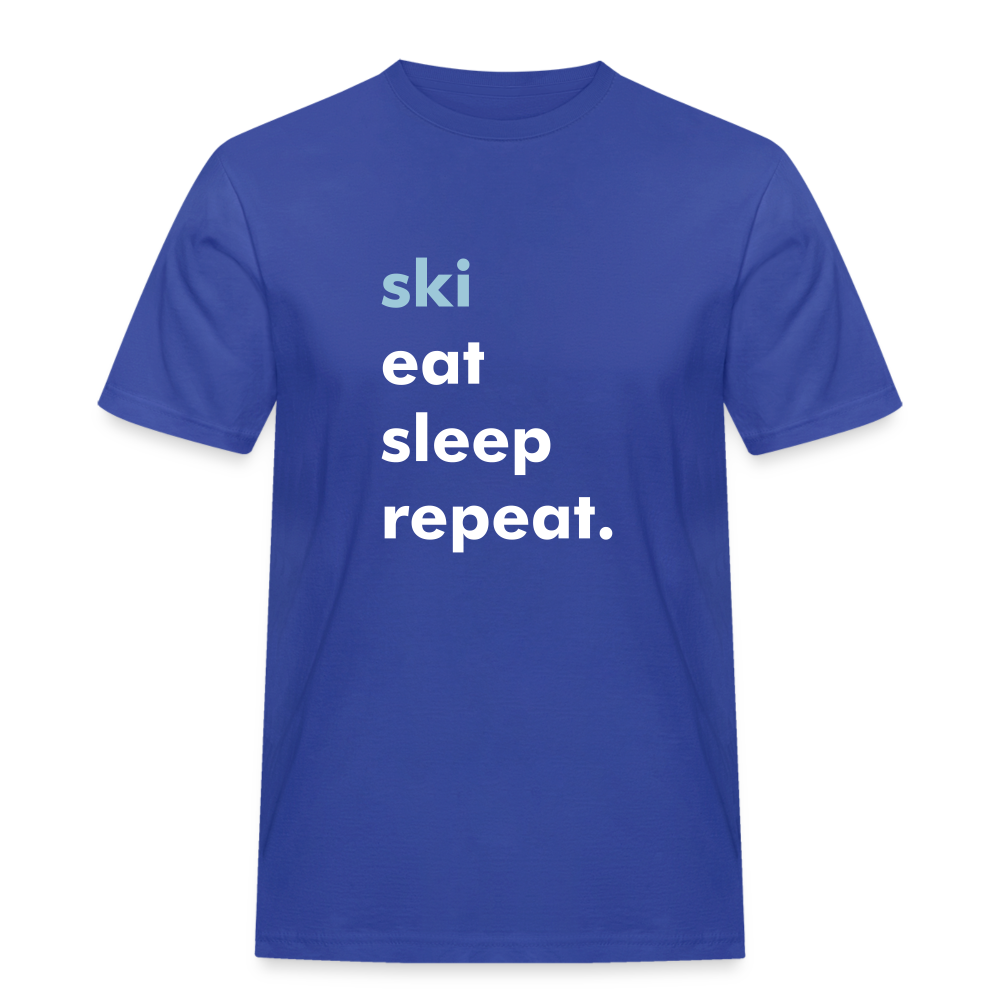 ski eat sleep repeat T-Shirt - royal blue