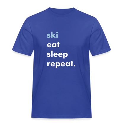 ski eat sleep repeat T-Shirt - royal blue