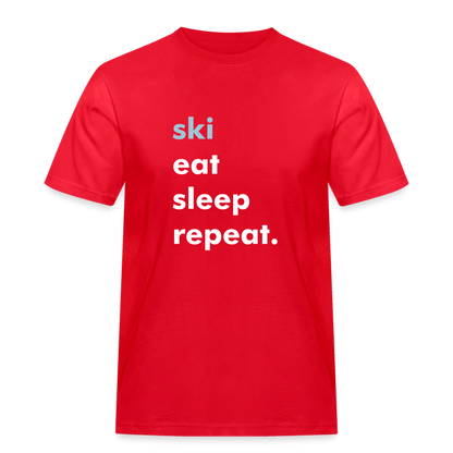 ski eat sleep repeat T-Shirt - red