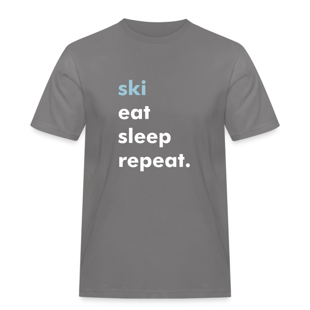 ski eat sleep repeat T-Shirt - grey