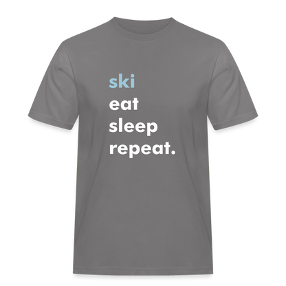ski eat sleep repeat T-Shirt - grey