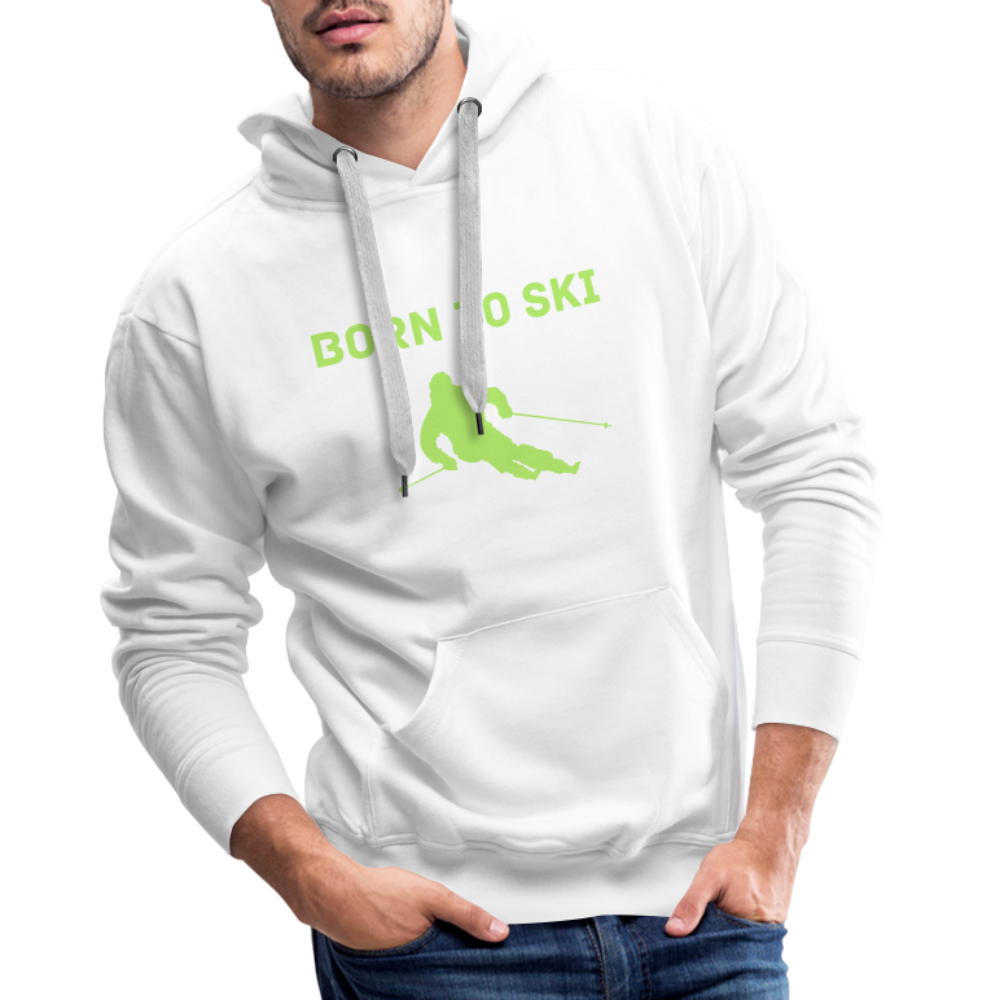 Born to Ski Hoodie - weiß