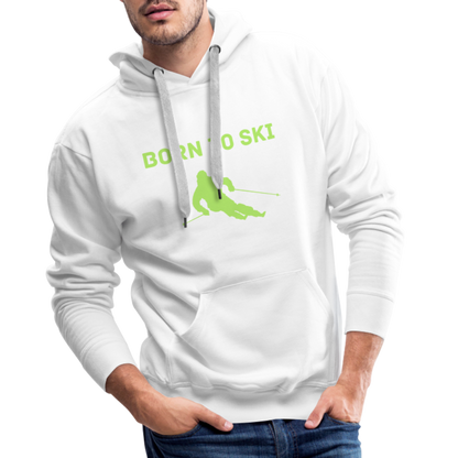 Born to Ski Hoodie - weiß