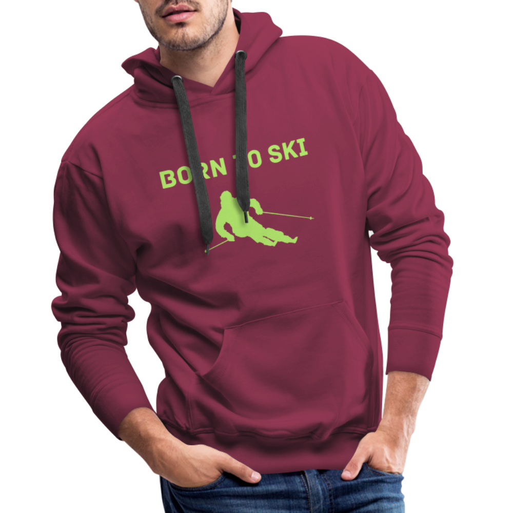 Born to Ski Hoodie - Bordeaux