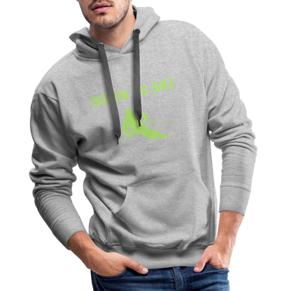 Born to Ski Hoodie - Grau meliert