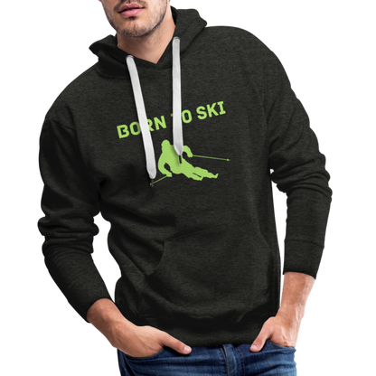 Born to Ski Hoodie - Anthrazit