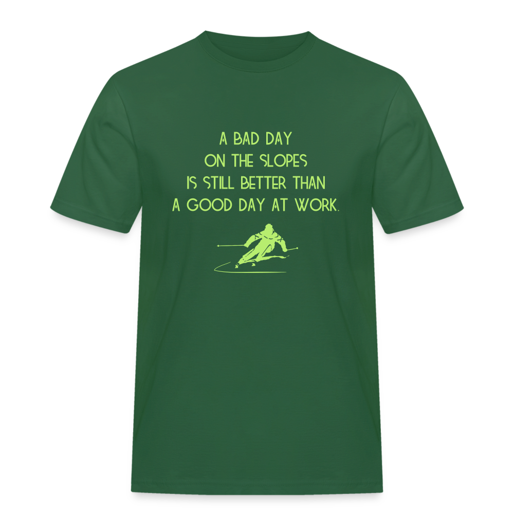 A bad day on the slopes T-Shirt - Flaschengrün