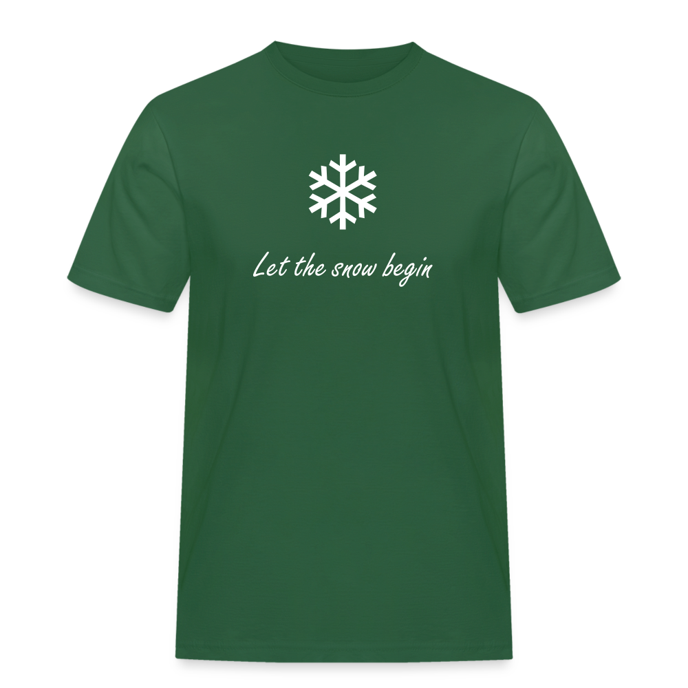 Let the snow begin T-Shirt - Flaschengrün