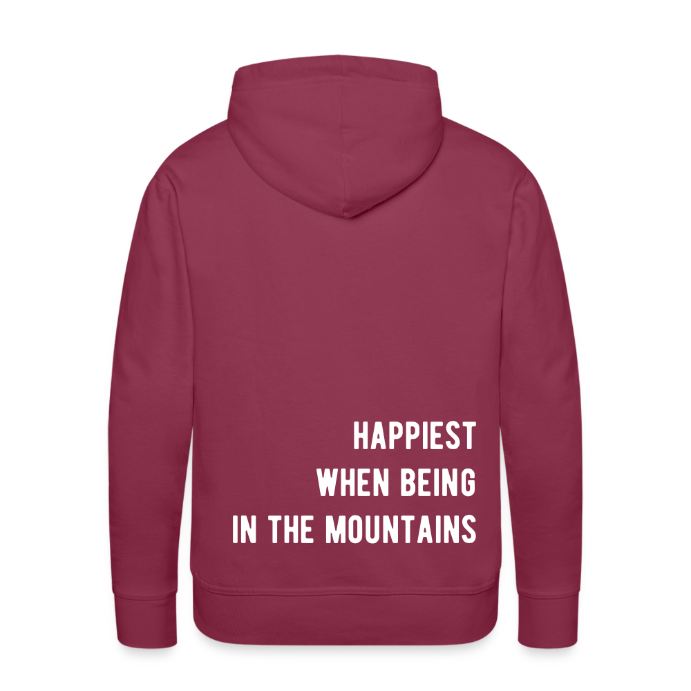 Happiest in the mountains Hoodie - Bordeaux