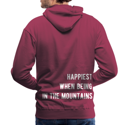 Happiest in the mountains Hoodie - Bordeaux
