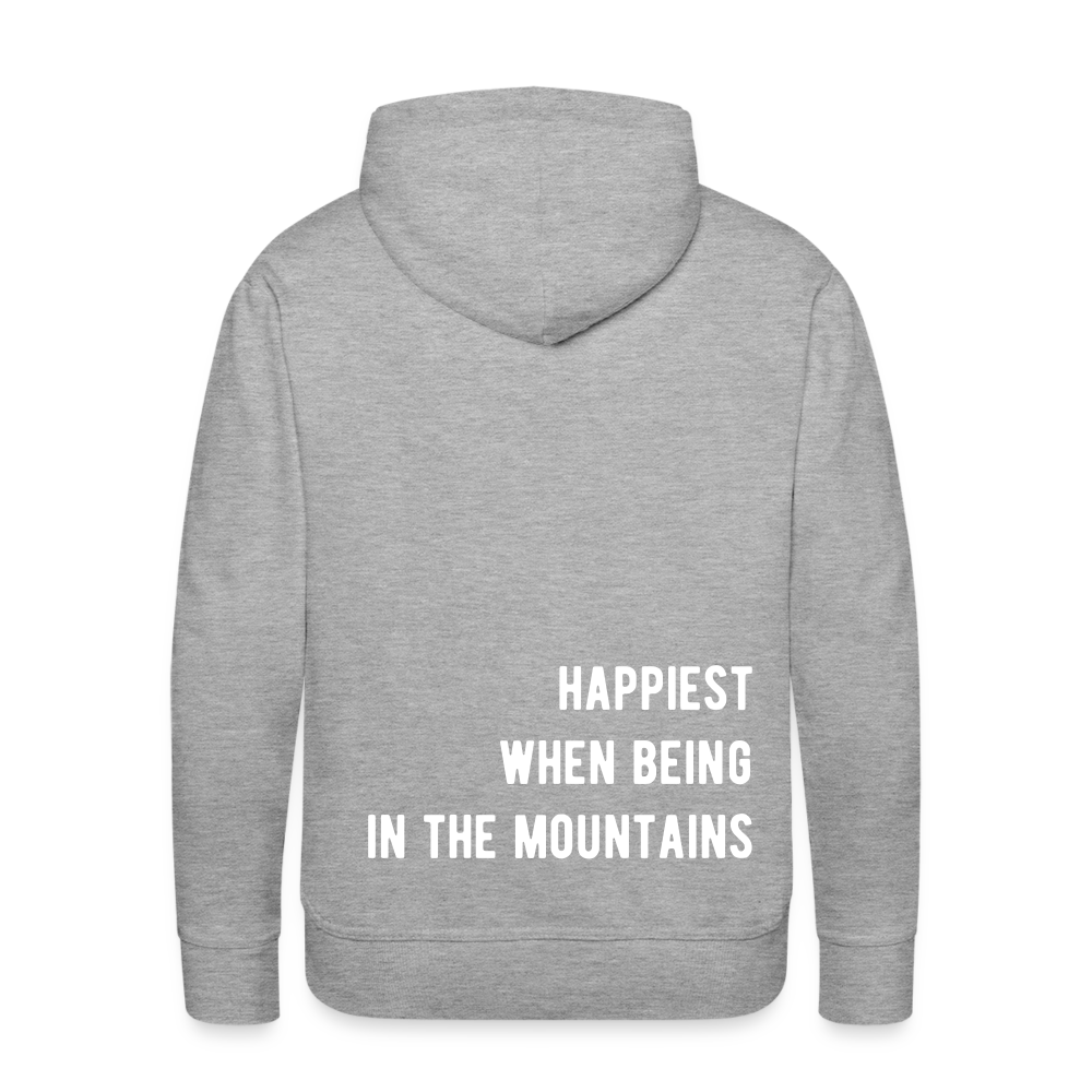 Happiest in the mountains Hoodie - Grau meliert