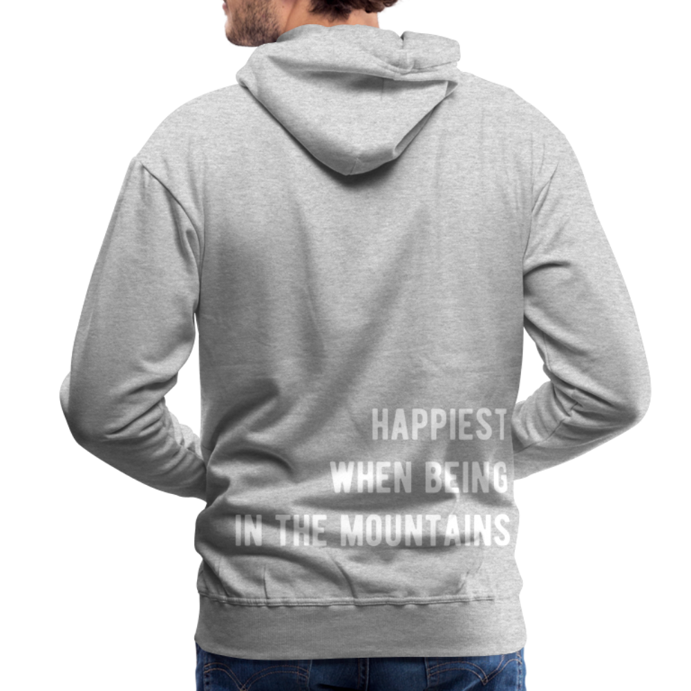 Happiest in the mountains Hoodie - Grau meliert