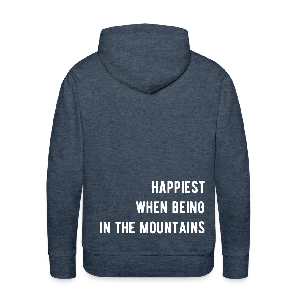 Happiest in the mountains Hoodie - Jeansblau