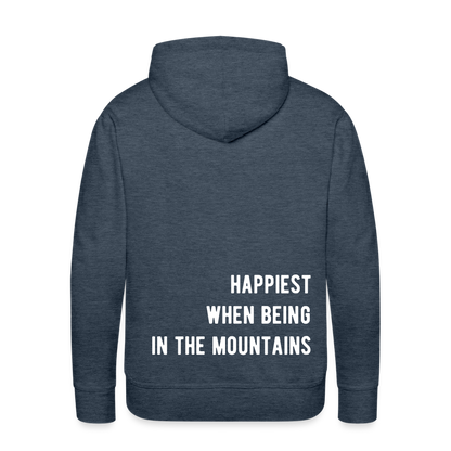 Happiest in the mountains Hoodie - Jeansblau