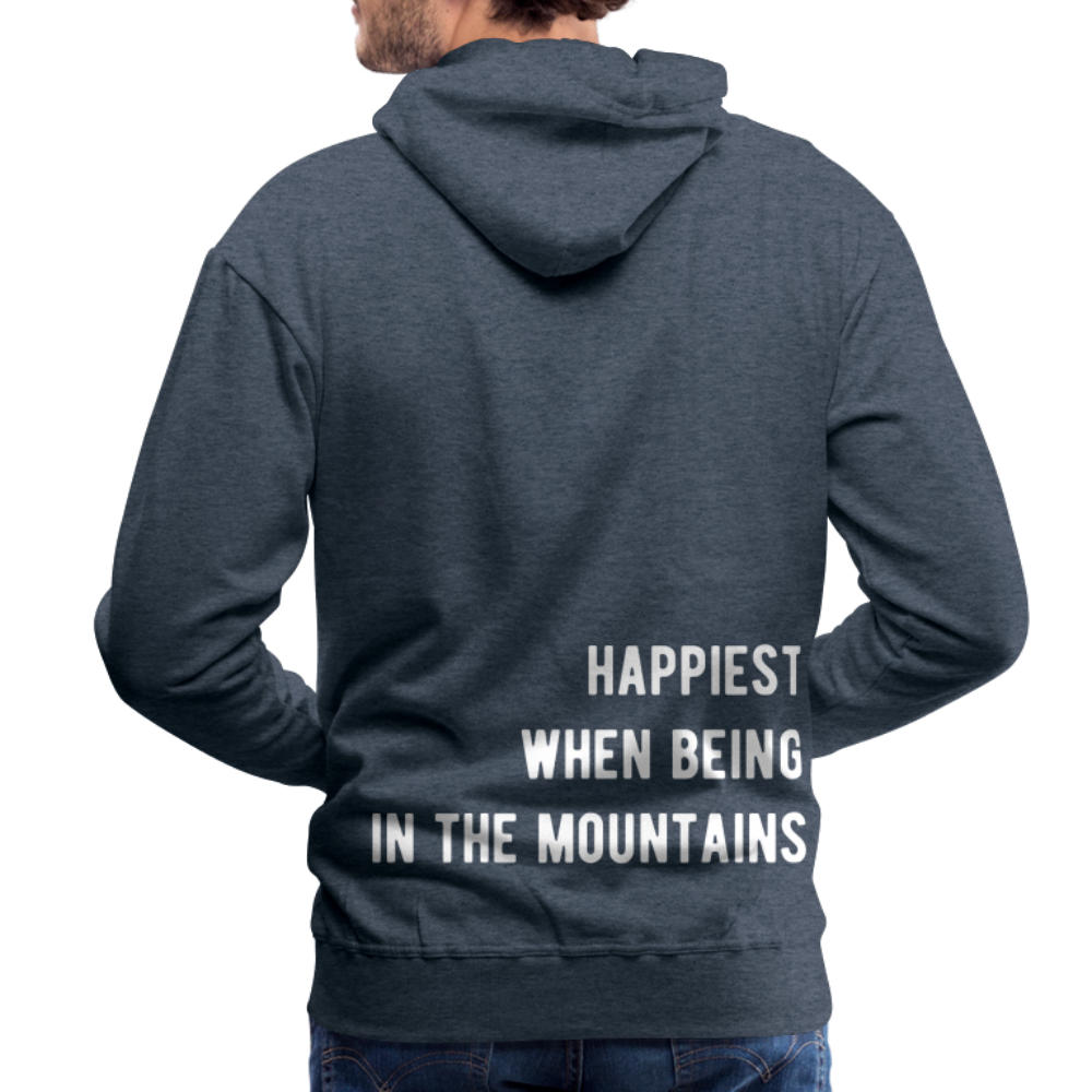 Happiest in the mountains Hoodie - Jeansblau