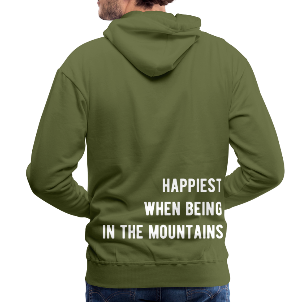 Happiest in the mountains Hoodie - Olivgrün