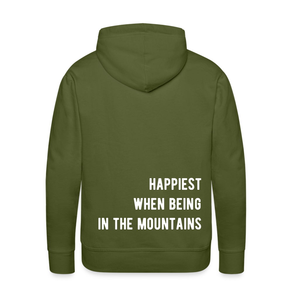 Happiest in the mountains Hoodie - Olivgrün