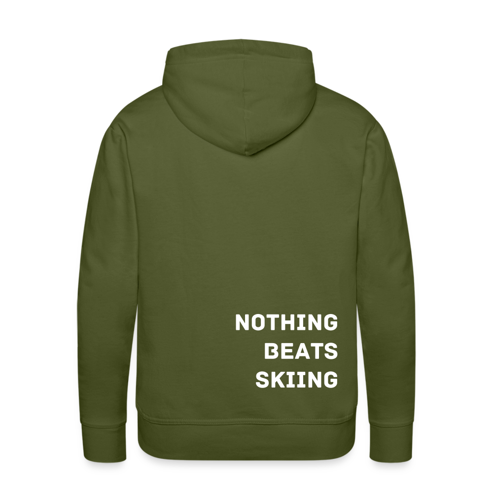 Nothing beats skiing 2 Hoodie - Olivgrün