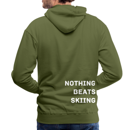 Nothing beats skiing 2 Hoodie - Olivgrün