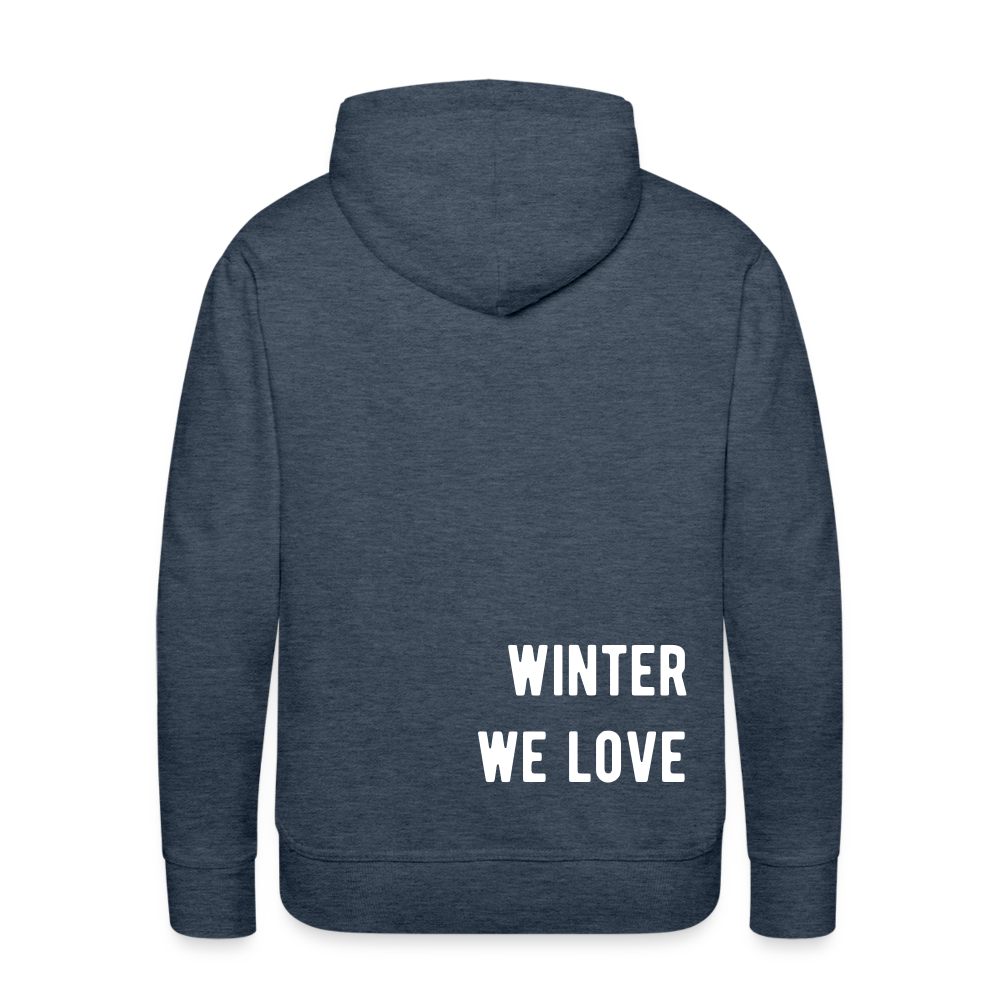 Winter we love Hoodie - Jeansblau