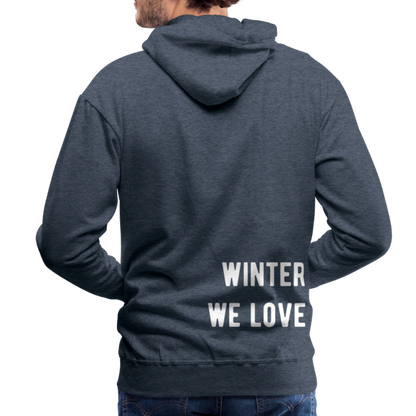 Winter we love Hoodie - Jeansblau