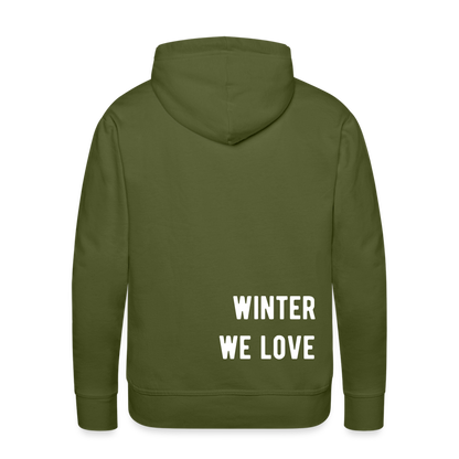 Winter we love Hoodie - Olivgrün