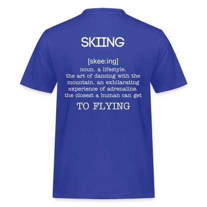 Skiing T-Shirt - Royalblau