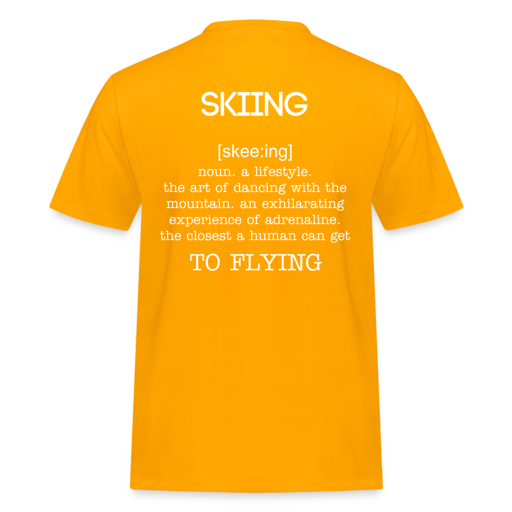 Skiing T-Shirt - Gold