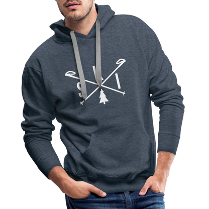 Happiest on the slopes Hoodie - Jeansblau