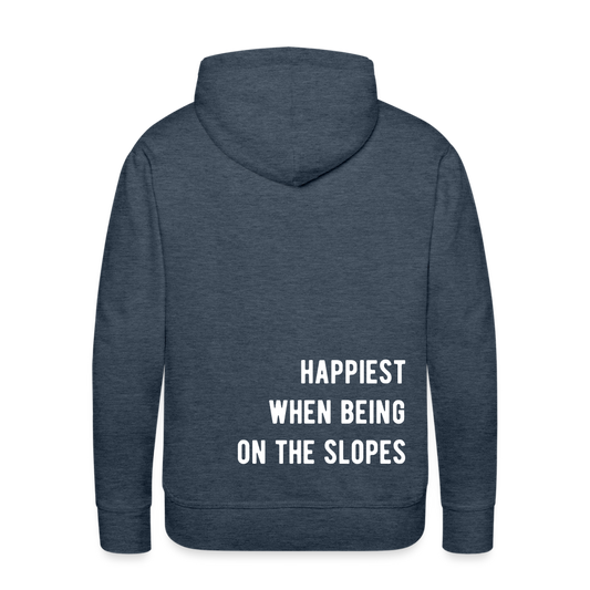 Happiest on the slopes Hoodie - Jeansblau