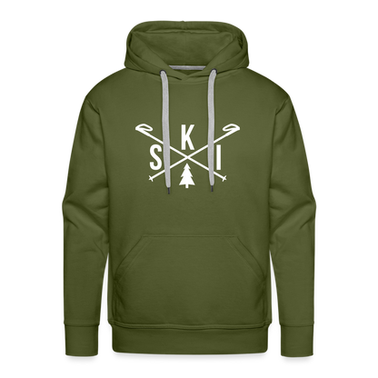 Happiest on the slopes Hoodie - Olivgrün