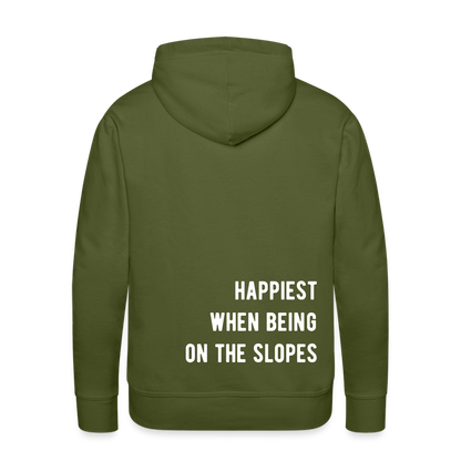 Happiest on the slopes Hoodie - Olivgrün