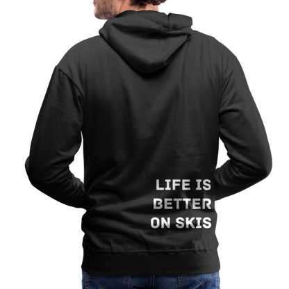 Life is better on skis 2 Hoodie - Schwarz