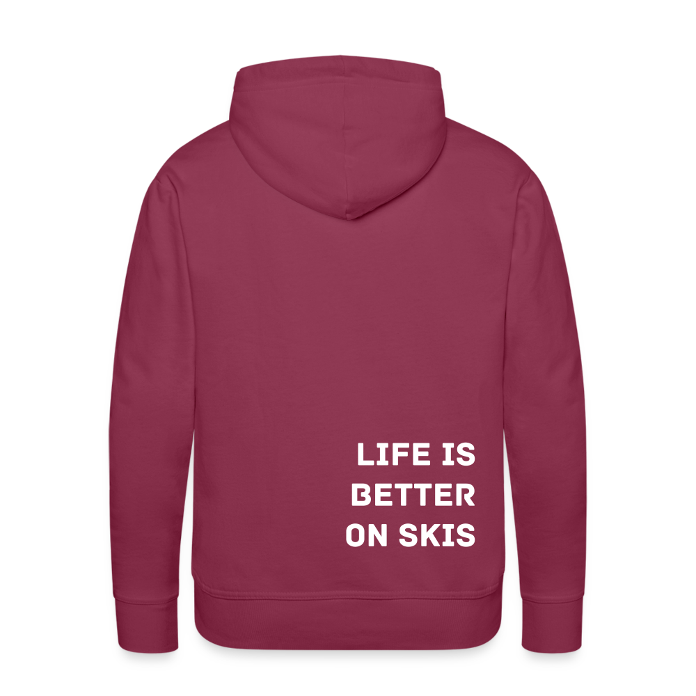 Life is better on skis 2 Hoodie - Bordeaux