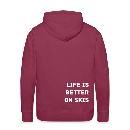 Life is better on skis 2 Hoodie - Bordeaux