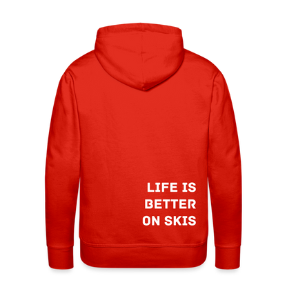 Life is better on skis 2 Hoodie - Rot